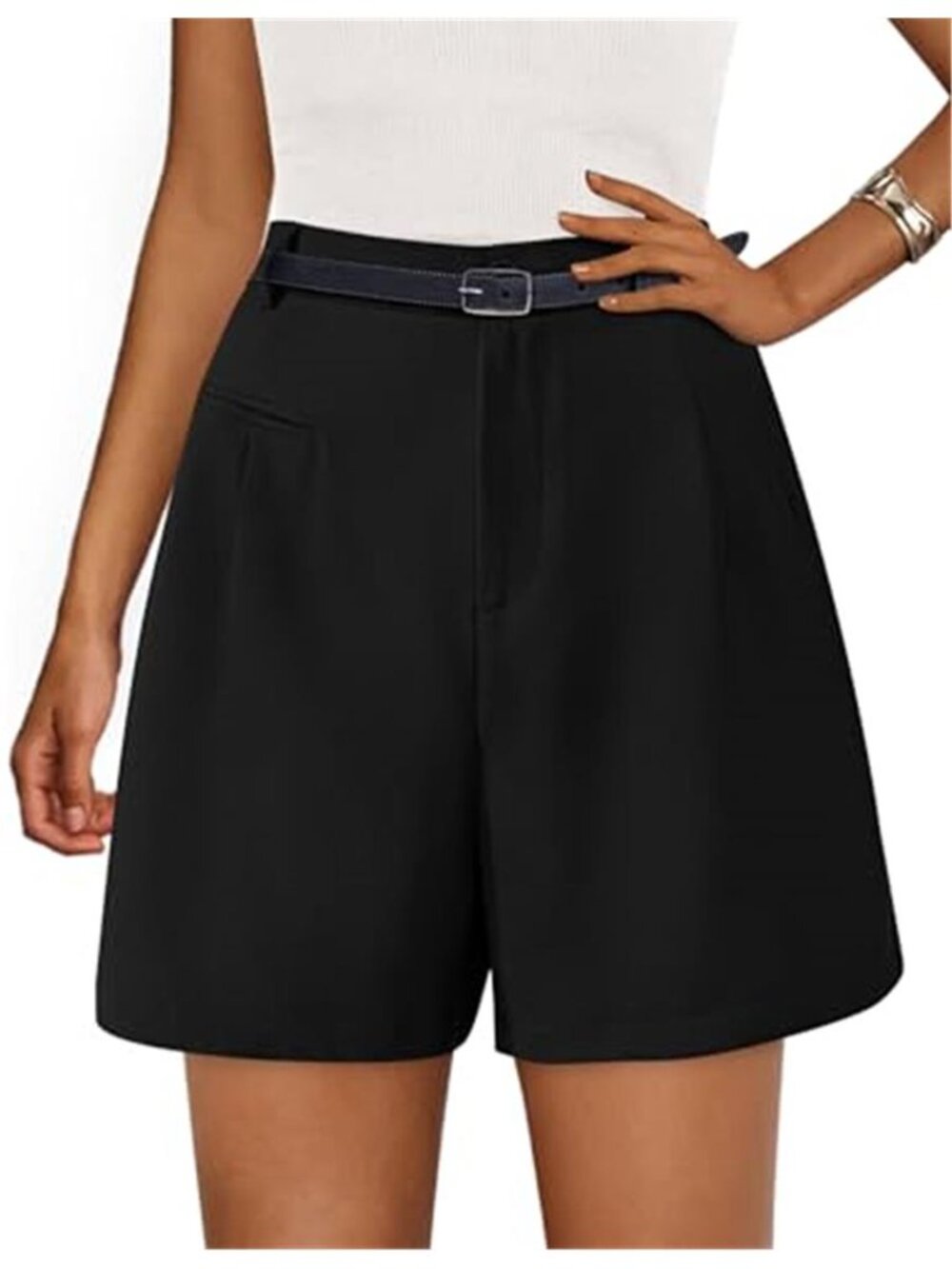Women's High Waist Dressy Summer Shorts Business Casual Wide Leg Shorts
